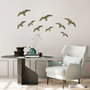 Aberto Design Flying Seagulls - 1 Decoración de Pared Dorada